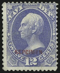 Sale 905, Lot 3405, Official Specimens and Sepcimens