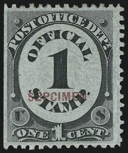 Sale 905, Lot 3407, Official Specimens and Sepcimens