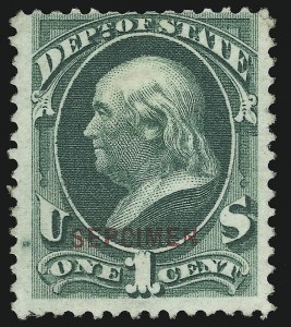 Sale 905, Lot 3409, Official Specimens and Sepcimens