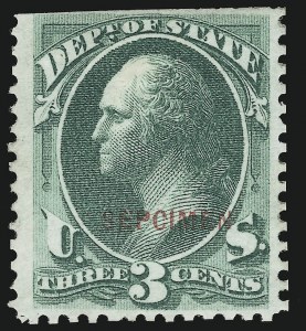 Sale 905, Lot 3416, Official Specimens and Sepcimens