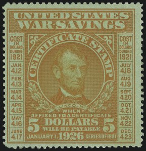 Sale 905, Lot 3763, War Savings