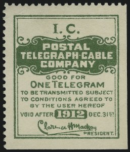 Sale 905, Lot 3777, Telegraph Stamps