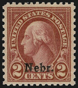 Sale 910, Lot 155, Later Issues (Kans-Nebr. overprints)