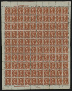 Sale 913, Lot 1001, Complete Sheets and Panes