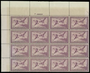 Sale 913, Lot 1005, Hunting Permit Multiples and Panes