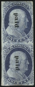 Sale 913, Lot 544, 1c 1851-56 Issue