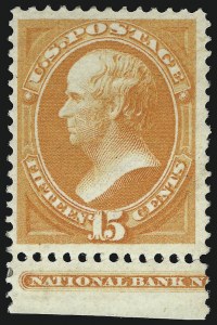 Sale 913, Lot 733, 1870-88 Bank Note Issues (Scott 145 thru 166)