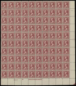 Sale 913, Lot 969, Complete Sheets and Panes
