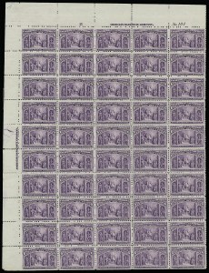 Sale 913, Lot 974, Complete Sheets and Panes
