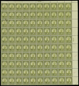 Sale 913, Lot 992, Complete Sheets and Panes