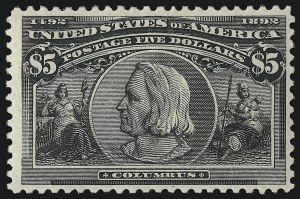 Sale 914, Lot 1044, 1893 Columbian Issue, $5.00 Columbian (245) Sale 914, Lot 1044, 1893 Columbian Issue