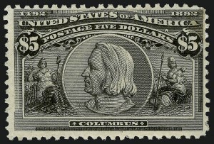 Sale 914, Lot 1049, 1893 Columbian Issue, $5.00 Columbian (245) Sale 914, Lot 1049, 1893 Columbian Issue