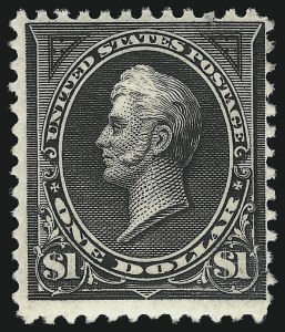 Sale 914, Lot 1089, 1894-98 Bureau Issues (Scott 246 thru 263), $1.00 Black (261) Sale 914, Lot 1089, 1894-98 Bureau Issues (Scott 246 thru 263)