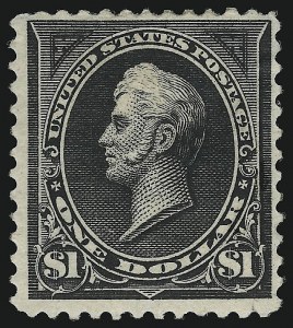 Sale 914, Lot 1129, 1894-98 Bureau Issues (Scott 264 thru 284), $1.00 Black, Ty. II (276A) Sale 914, Lot 1129, 1894-98 Bureau Issues (Scott 264 thru 284)