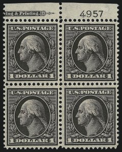 Sale 914, Lot 1348, 1908-09 Washington-Franklin Issues (Scott 331 thru 356)