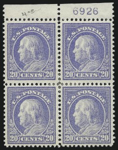 Sale 914, Lot 1542, 1912-23 Issues (Scott 405 to 423)