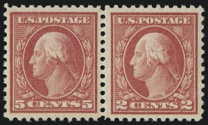 Sale 914, Lot 1744, 1912-23 Issues (Scott 491 to 519), 5c Rose, Error (505) Sale 914, Lot 1744, 1912-23 Issues (Scott 491 to 519)