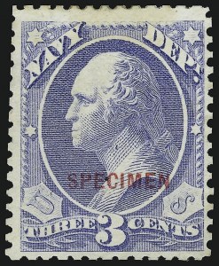 Sale 914, Lot 2256, Official Specimens