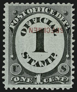 Sale 914, Lot 2266, Official Specimens