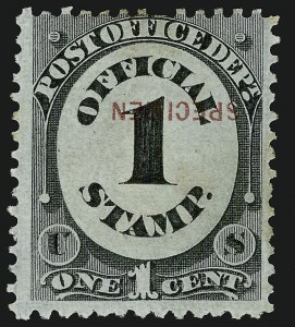 Sale 914, Lot 2268, Official Specimens