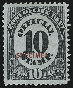 Sale 914, Lot 2272, Official Specimens