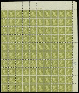 Sale 914, Lot 2570, Sheets and Large Multiples
