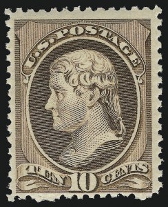 Sale 914, Lot 845, 1870-88 Bank Note Issues (Scott 205 thru 218)