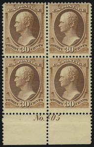 Sale 914, Lot 891, 1870-88 Bank Note Issues (Scott 205 thru 218)