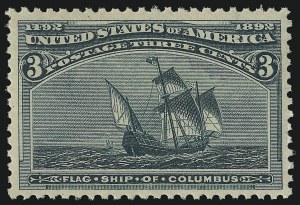 Sale 914, Lot 963, 1893 Columbian Issue, 3c Columbian (232) Sale 914, Lot 963, 1893 Columbian Issue