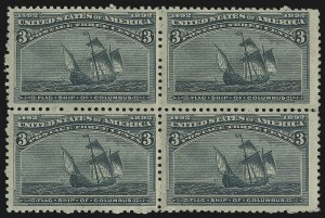Sale 914, Lot 970, 1893 Columbian Issue, 3c Columbian (232) Sale 914, Lot 970, 1893 Columbian Issue
