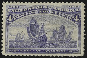 Sale 914, Lot 972, 1893 Columbian Issue, 4c Columbian (233) Sale 914, Lot 972, 1893 Columbian Issue