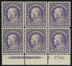 Sale 920, Lot 215, Washington-Franklin Issues (continued)