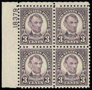 Sale 923, Lot 3020, 1922-29 and Later Issues (Scott 548 to 599A)