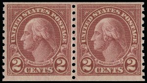 Sale 923, Lot 3028, 1922-29 and Later Issues (Scott 548 to 599A), 2c Carmine, Ty. II, Coil (599A) Sale 923, Lot 3028, 1922-29 and Later Issues (Scott 548 to 599A)