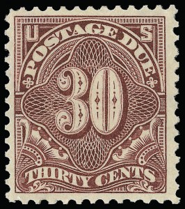 Sale 923, Lot 3177, Postage Due, 30c Deep Claret (J43) Sale 923, Lot 3177, Postage Due