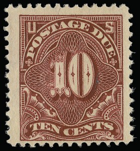 Sale 923, Lot 3178, Postage Due, 10c Deep Claret (J49) Sale 923, Lot 3178, Postage Due