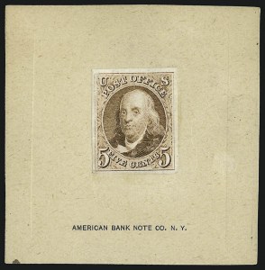 Sale 930, Lot 1021, Essays, Proofs and Specimens: Postmasters` Provisionals thru 1847 Issue