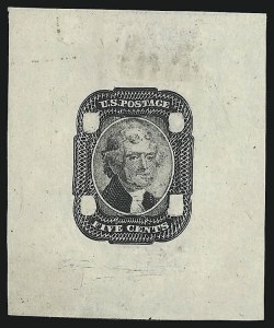 Sale 930, Lot 1074, Essays, Proofs and Specimens: 1861-68 Issues