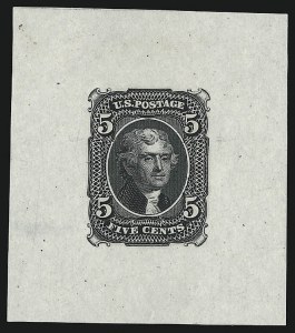 Sale 930, Lot 1077, Essays, Proofs and Specimens: 1861-68 Issues