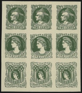 Sale 930, Lot 1090, Essays, Proofs and Specimens: 1861-68 Issues