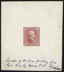 Sale 930, Lot 1262, Essays, Proofs and Specimens: Back-of-Book Issues