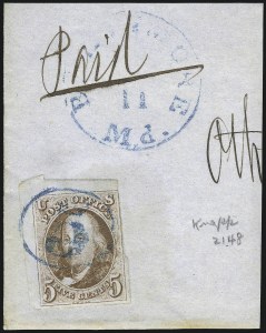 Sale 930, Lot 1310, 1847 Issue (Scott 1-2)