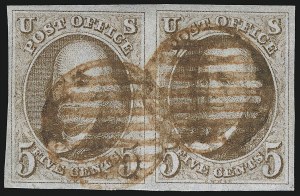 Sale 930, Lot 1324, 1847 Issue (Scott 1-2)