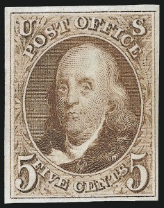 Sale 930, Lot 1361, 1875 Reproduction of 1847 Issue (Scott 3-4)
