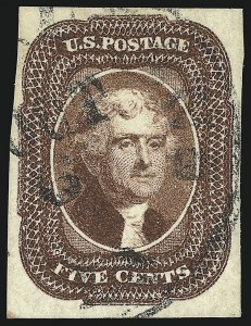 Sale 930, Lot 1423, 1851-56 Issue (Scott 5-17)