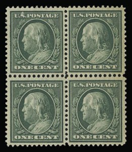 Sale 930, Lot 2411, 1909 Bluish Paper Issue (Scott 357-366)