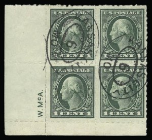 Sale 930, Lot 2492, 1912-14 Washington-Franklin Issue (Scott 405-423)