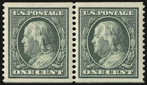 Sale 932, Lot 64, 1910-11 Coil Issue (Scott 385 to 389)