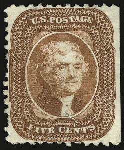 Sale 938, Lot 1101, 1875 Reprint of 1857-60 Issue