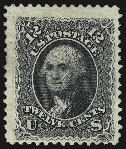Sale 938, Lot 1174, 1875 Re-Issue of 1861-66 Issue, 12c Black, Re-Issue (107) Sale 938, Lot 1174, 1875 Re-Issue of 1861-66 Issue